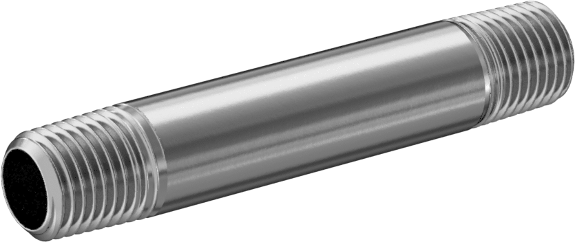 Yüksek Basınçlı Nikel Kaplı Pirinç Boru Bağlantı Parçası, Nipple, Her İki Ucu Dişli, 1/4 Boru Boyutu, 3" Uzunluk