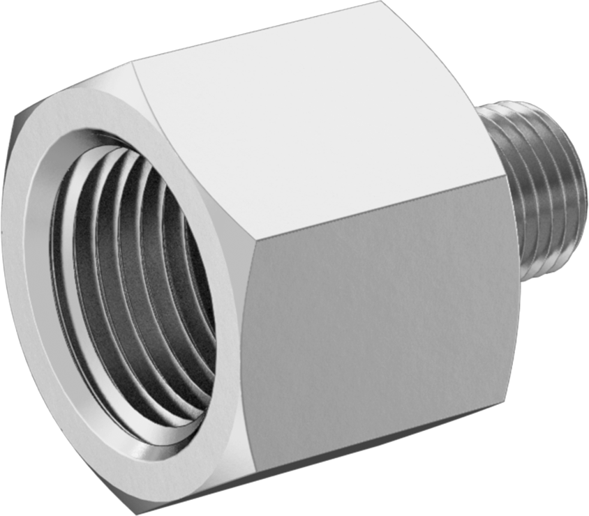 Yüksek Basınçlı Nikel Kaplı Pirinç Boru Bağlantı Parçası, Redüksiyon Adaptörü, 3/8 NPT Dişi x 1/8 NPT Erkek