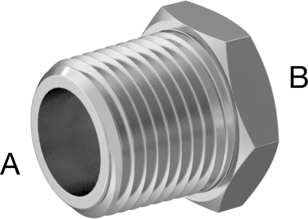 Yüksek Basınçlı Nikel Kaplı Pirinç Boru Bağlantı Parçası, Burç Redüksiyon Adaptörü, 3/8 Erkek x 1/4 Dişi NPT