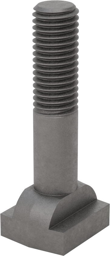 Çelik İşlenmiş Boyunlu T-Yivli Cıvata, 5/8" Geniş Yuva için, 3" Uzunluk, 5/8"-11 Diş Boyutu