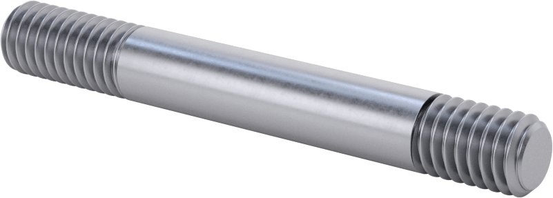 Her İki Ucu Dişli Titreşime Dayanıklı Montaj Saplaması, Çelik, 3/8"-16 Diş Boyutu, 1/2“ x 3/4” Diş Uzunluğu, 3" Uzunluk
