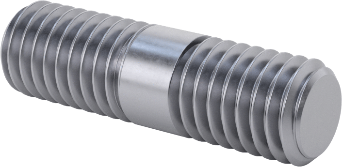 Her İki Ucu Dişli Titreşime Dayanıklı Montaj Saplaması, Çelik, 1/2"-13 Diş Boyutu, 5/8“ x 3/4” Diş Uzunluğu, 1-3/4" Uzunluk