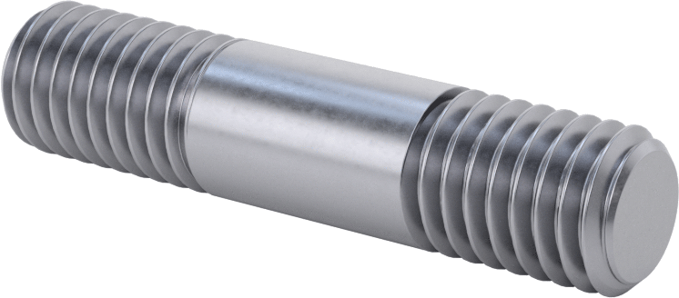 Her İki Ucu Dişli Titreşime Dayanıklı Montaj Saplaması, Çelik, 1/2"-13 Diş Boyutu, 5/8“ x 3/4” Diş Uzunluğu, 2-1/4" Uzunluk