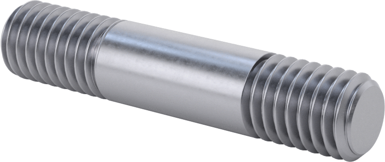 Her İki Ucu Dişli Titreşime Dayanıklı Montaj Saplaması, Çelik, 1/2"-13 Diş Boyutu, 5/8“ x 3/4” Diş Uzunluğu, 2-1/2" Uzunluk