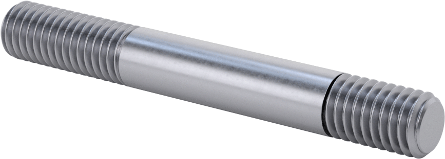 Her İki Ucu Dişli Titreşime Dayanıklı Montaj Saplaması, Çelik, 1/2"-13 Diş Boyutu, 3/4“ x 1-1/4” Diş Uzunluğu, 4" Uzunluk