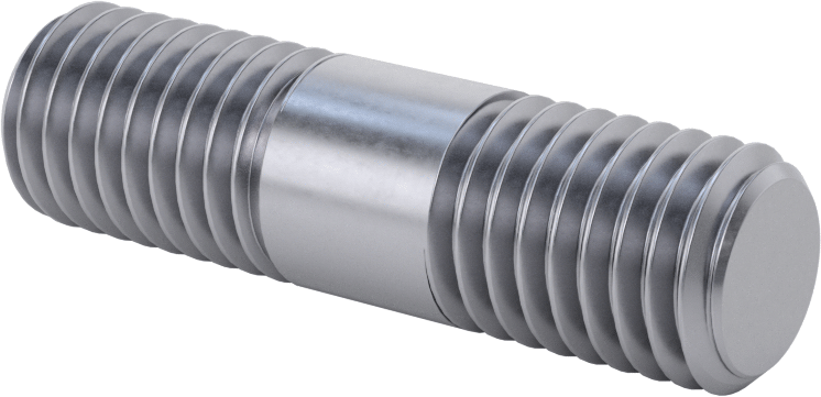Her İki Ucu Dişli Titreşime Dayanıklı Montaj Saplaması, Çelik, 5/8"-11 Diş Boyutu, 3/4“ x 7/8” Diş Uzunluğu, 2-1/4" Uzunluk