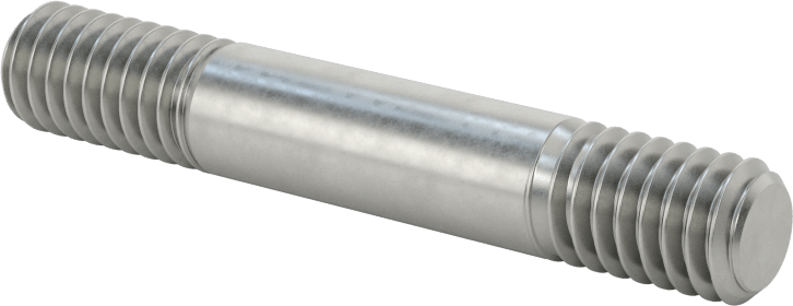 Her İki Ucu Dişli Titreşime Dayanıklı Montaj Saplaması, Çelik, 5/16"-18 Diş Boyutu, 1/2“ x 1/2” Diş Uzunluğu, 1-1/2" Uzunluk