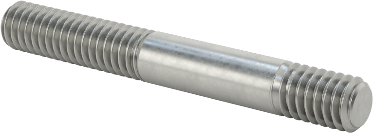 Her İki Ucu Dişli Titreşime Dayanıklı Montaj Saplaması, Çelik, 5/16"-18 Diş Boyutu, 1/2“ x 1” Diş Uzunluğu, 2" Uzunluk