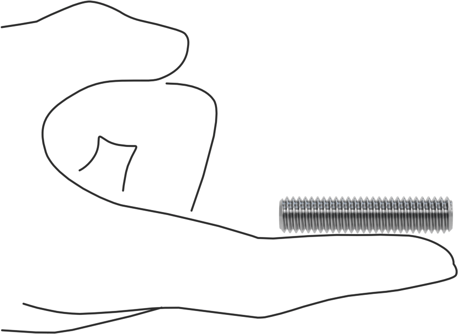 Düşük Mukavemetli Çelik Dişli Çubuk, 2-56 Diş Boyutu, 1-1/2" Uzunluk
