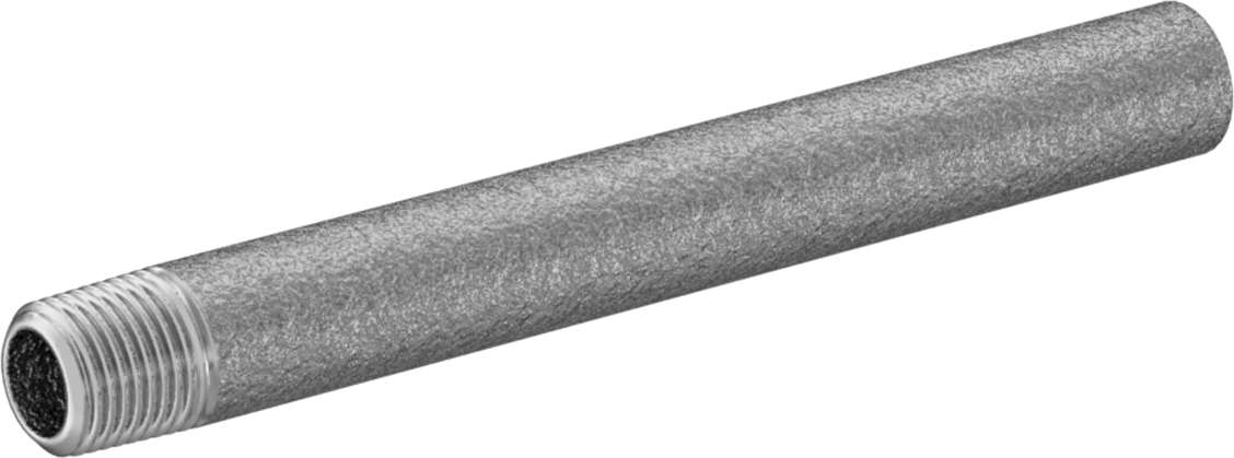 Standart Cidarlı 304/304L Paslanmaz Çelik Dişli Boru Rakorı, Bir Ucu Dişli, 1/8 NPT, 3-1/2" Uzunluk
