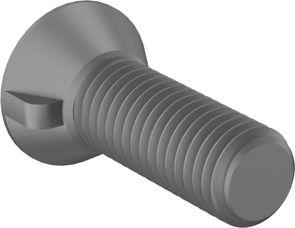 Anahtar Kilitli Boyunlu Düz Başlı Çekici Cıvata, 5/8"-11 Diş Boyutu, 2" Uzunluk