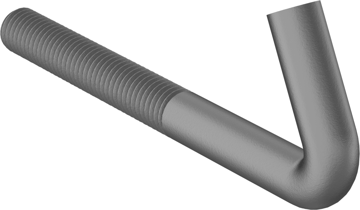 Orta Mukavemetli Çelik Sabitleme Cıvatası, 1/2"-13 Diş Boyutu, 5 inç Uzunluk