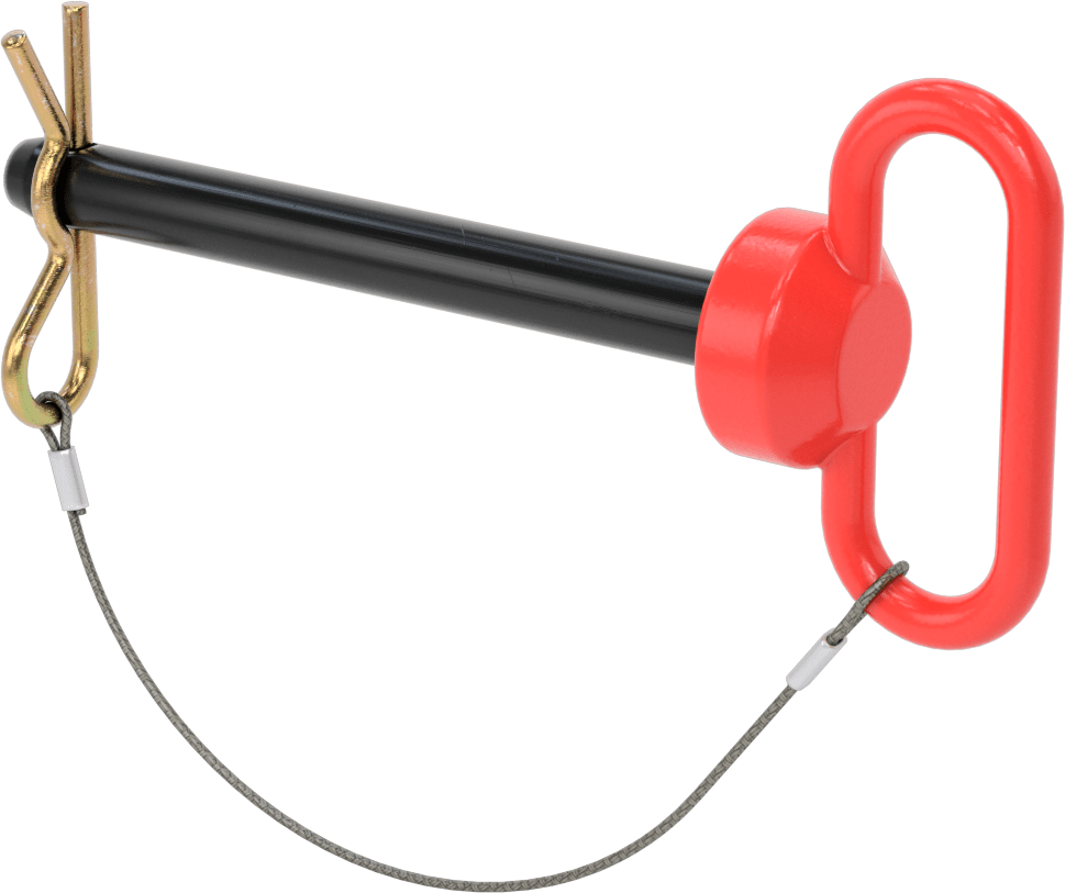 Bağlı Döngü Tutucu Çatal Pimi, 1004-1045 Karbon Çelik, 5/8" Çap, 5-1/2" Kullanılabilir Uzunluk