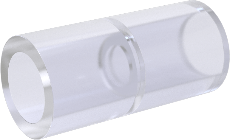 Şeffaf Görüşlü Standart Cidarlı PVC Plastik Boru Bağlantı Parçası, Su için, Düz Konektör, 3/8 Dişi Soket Bağlantısı