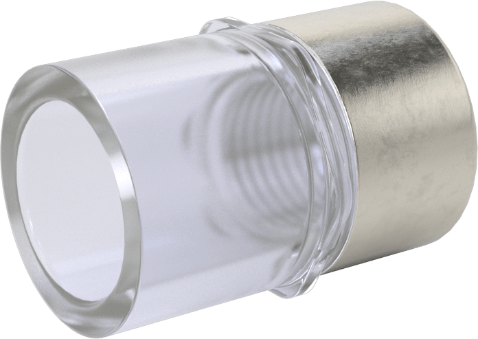 Şeffaf Görüşlü Standart Cidarlı PVC Plastik Boru Bağlantı Parçası, Paslanmaz Çelik Yaka ile Dişli Adaptör, 3/8 Soket Bağlantısı x NPT