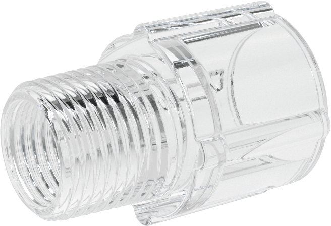 Şeffaf Görüşlü Standart Cidarlı PVC Plastik Boru Bağlantı Parçası, Su için, Adaptör, 3/8 Dişi Soket Bağlantısı x Erkek NPT