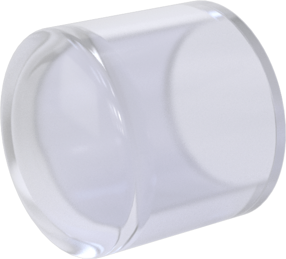 Şeffaf Görüşlü Standart Cidarlı PVC Plastik Boru Bağlantı Parçası, Su için, Kapak, 1/2 Dişi Soket Bağlantısı