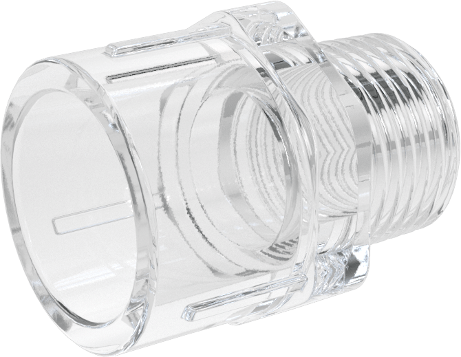 Şeffaf Görüşlü Standart Cidarlı PVC Plastik Boru Bağlantı Parçası, Su için, Adaptör, 1/2 Dişi Soket Bağlantısı x Erkek NPT