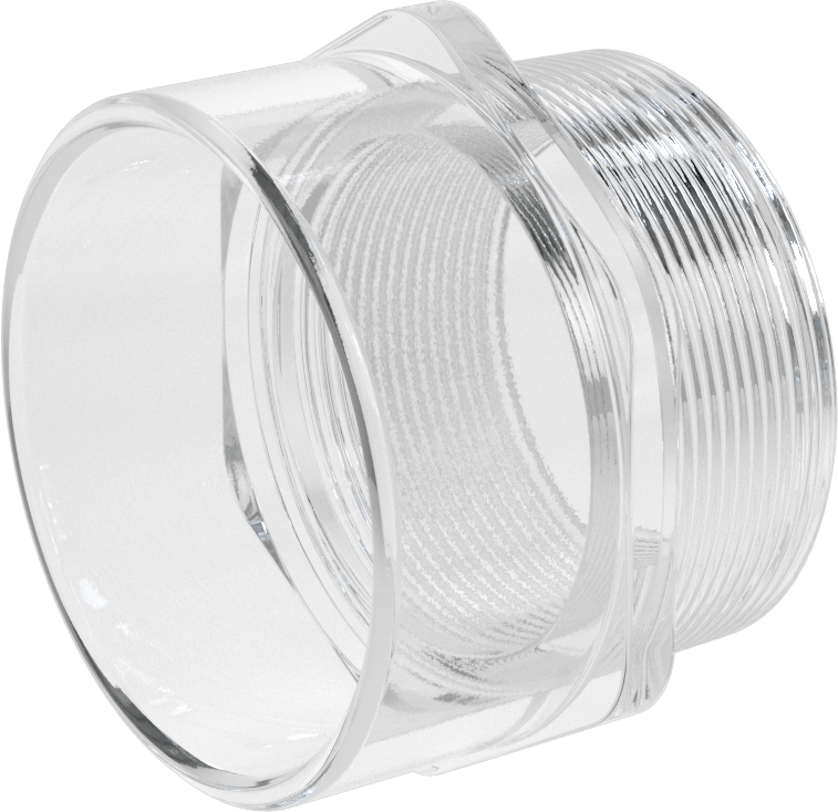 Şeffaf Görüşlü Standart Cidarlı PVC Plastik Boru Bağlantı Parçası, Su için, Adaptör, 4 Dişi Soket Bağlantısı x Erkek NPT