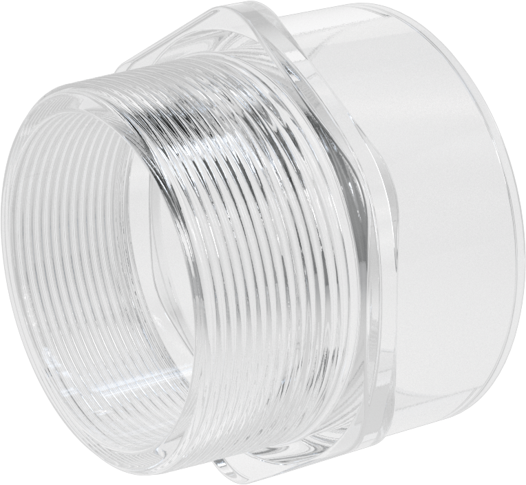 Şeffaf Görüşlü Standart Cidarlı PVC Plastik Boru Bağlantı Parçası, Su için, Adaptör, 4 Dişi Soket Bağlantısı x Erkek NPT