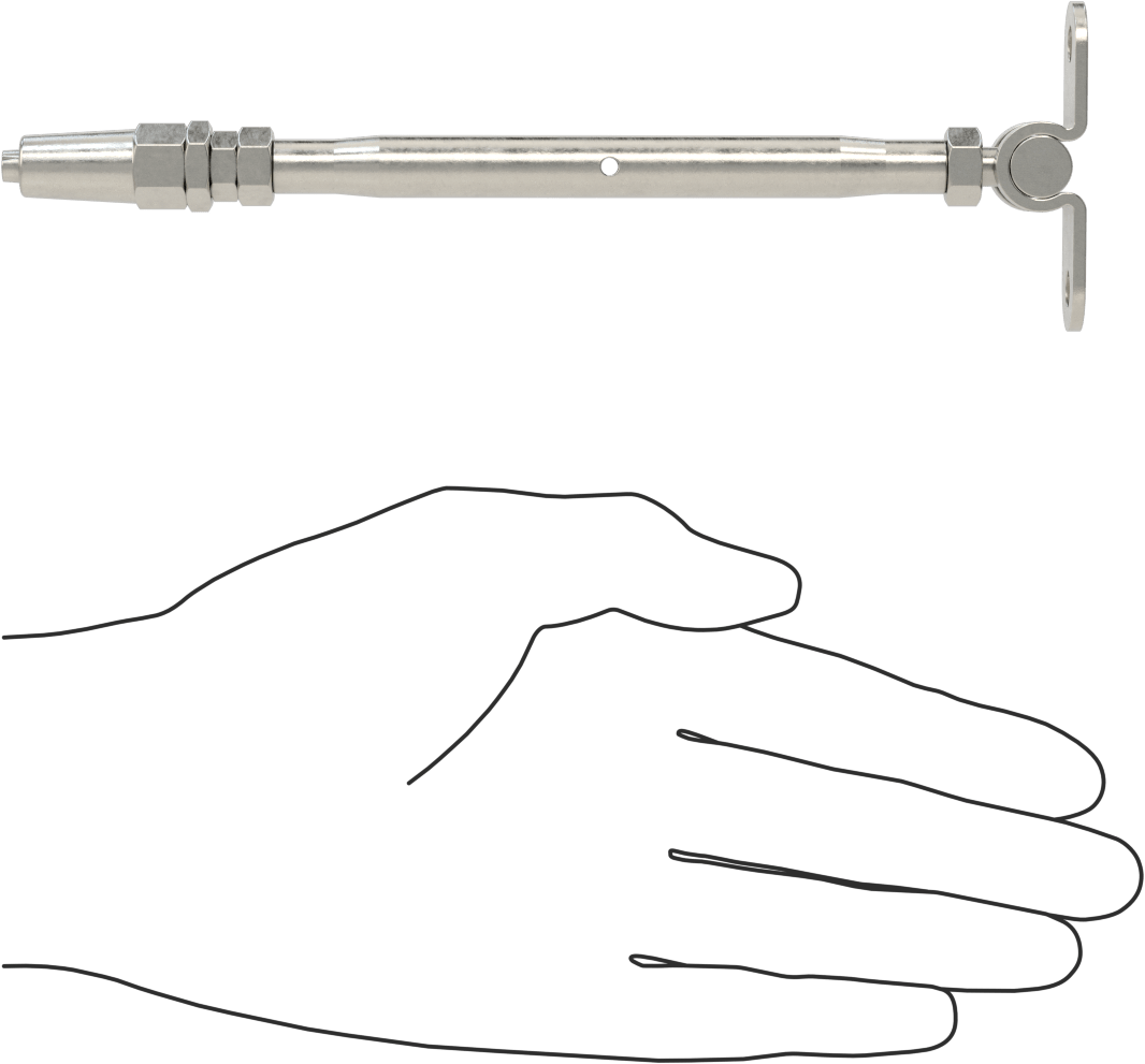 Montaj Plakası-Tel Halat Gerdirme, Kaldırma Amaçlı Değildir, Kapalı, Manşon Tutucu, 1/8" Halat Çapı