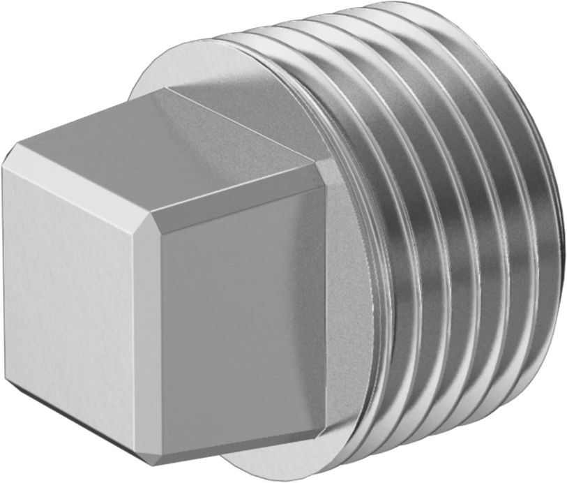 Düşük Basınçlı Krom Kaplı Pirinç Boru Bağlantı Parçası, Dış Kare Tahrikli Fiş, 3/8 NPT
