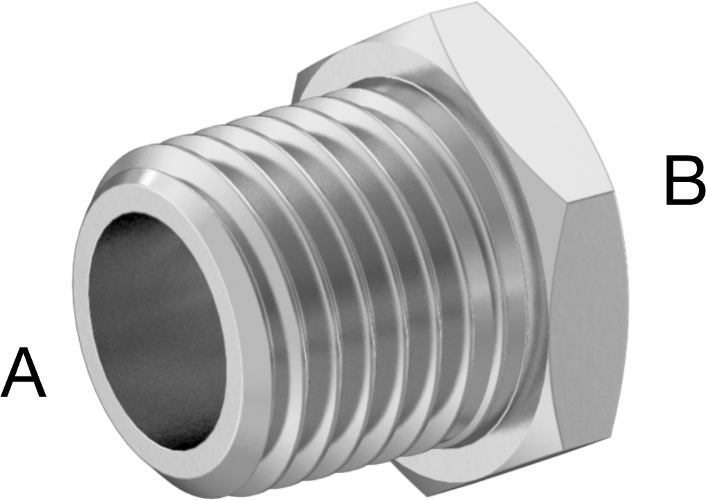 Düşük Basınçlı Krom Kaplı Pirinç Boru Bağlantı Parçası, Altıgen Gövdeli Burç Adaptörü, 1/4 Erkek x 1/8 Dişi NPT