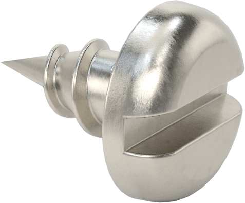 Sac Metal için Yivli Yuvarlak Başlı Vidalar, 18-8 Paslanmaz Çelik, 10 Numaralı Boyut, 3/8" Uzunluk