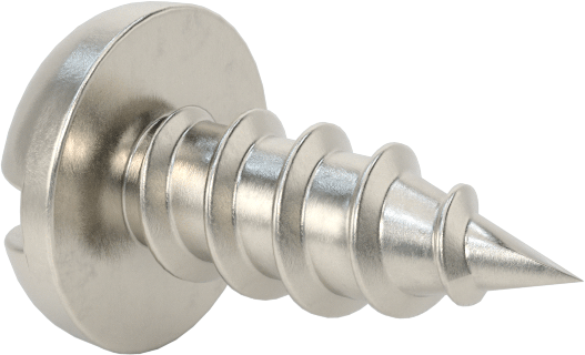 Sac Metal için Yivli Yuvarlak Başlı Vidalar, 18-8 Paslanmaz Çelik, 10 Numaralı Boyut, 1/2" Uzunluk