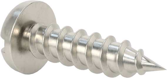 Sac Metal için Yivli Yuvarlak Başlı Vidalar, 18-8 Paslanmaz Çelik, 10 Numaralı Boyut, 3/4" Uzunluk