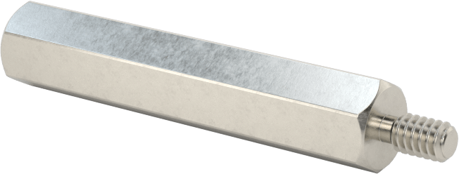 18-8 Paslanmaz Çelik Erkek-Dişi Altıgen Dişli Adaptör, 2-56 ila M2,5 x 0,45 mm Diş Boyutu