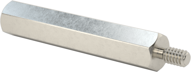 18-8 Paslanmaz Çelik Erkek-Dişi Altıgen Dişli Adaptör, 2-56 ila M3 x 0,5 mm Diş Boyutu
