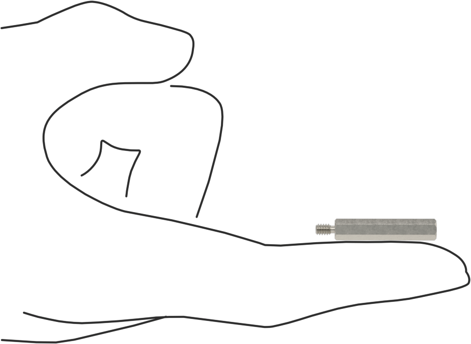 18-8 Paslanmaz Çelik Erkek-Dişi Altıgen Dişli Adaptör, 4-40 ila M2,5 x 0,45 mm Diş Boyutu