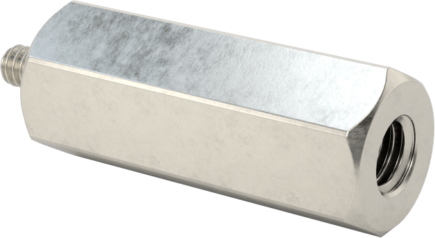 18-8 Paslanmaz Çelik Erkek-Dişi Altıgen Dişli Adaptör, 4-40 ila M5 x 0,8 mm Diş Boyutu