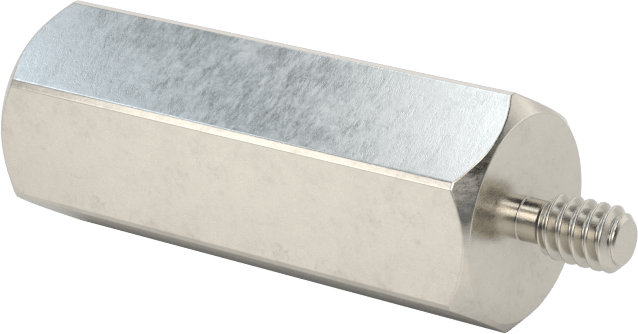 18-8 Paslanmaz Çelik Erkek-Dişi Altıgen Dişli Adaptör, 4-40 ila M5 x 0,8 mm Diş Boyutu
