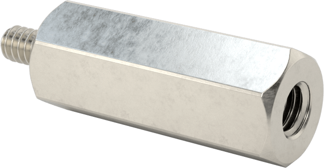18-8 Paslanmaz Çelik Erkek-Dişi Altıgen Dişli Adaptör, 6-32 ila M5 x 0,8 mm Diş Boyutu