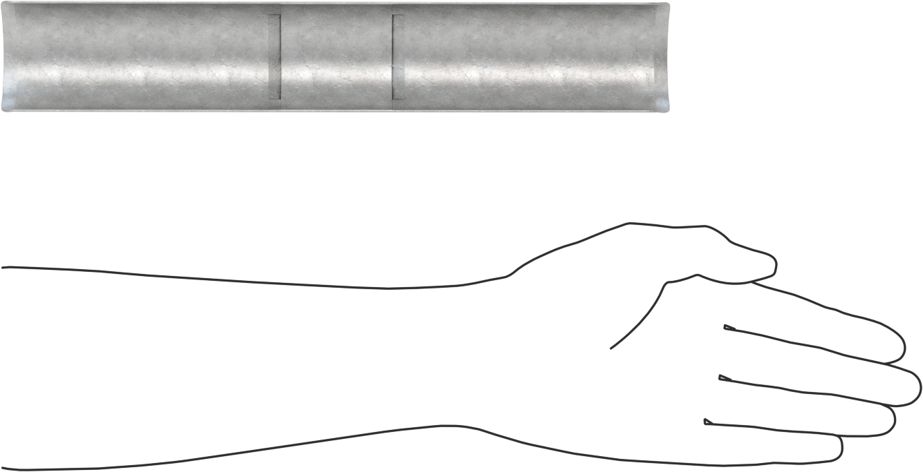 Döngü Askıları için Yapıştırıcılı Boru Tutucu, Galvanizli Çelik, 1-7/8" ID