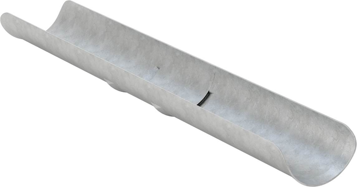 Döngü Askıları için Yapıştırıcılı Boru Tutucu, Galvanizli Çelik, 1-7/8" ID