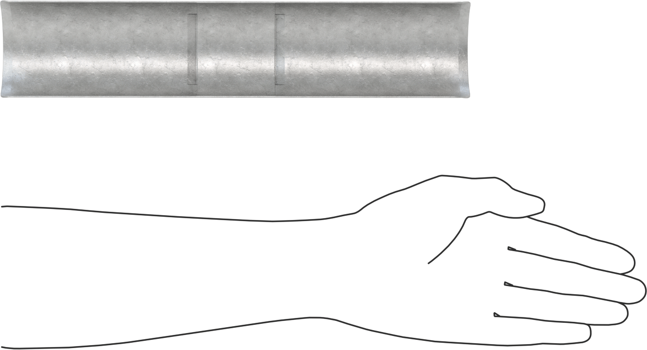 Döngü Askıları için Yapıştırıcılı Boru Tutucu, Galvanizli Çelik, 2-3/8" ID