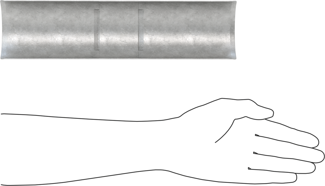 Döngü Askıları için Yapıştırıcılı Boru Tutucu, Galvanizli Çelik, 2-7/8" ID