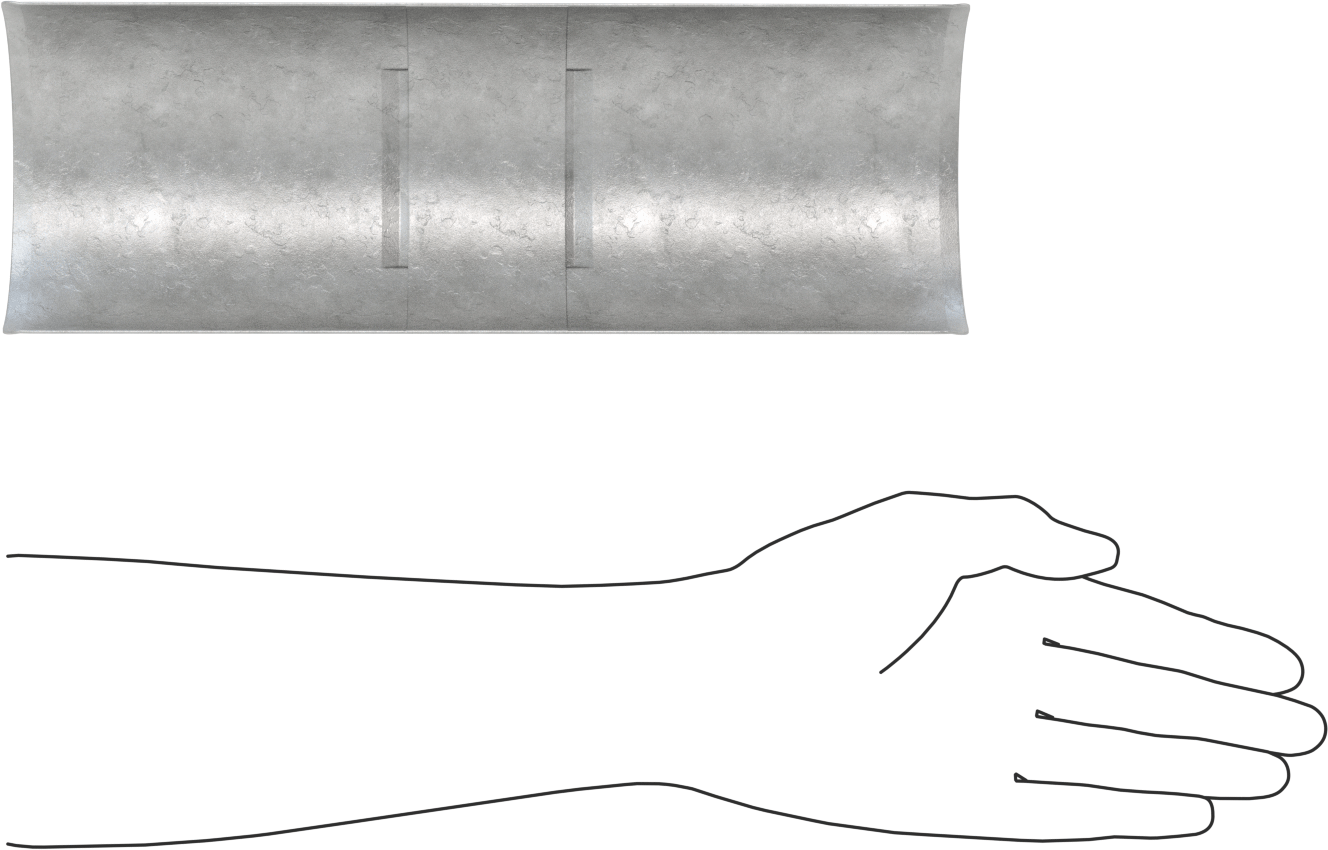 Döngü Askıları için Yapıştırıcılı Boru Tutucu, Galvanizli Çelik, 4" ID