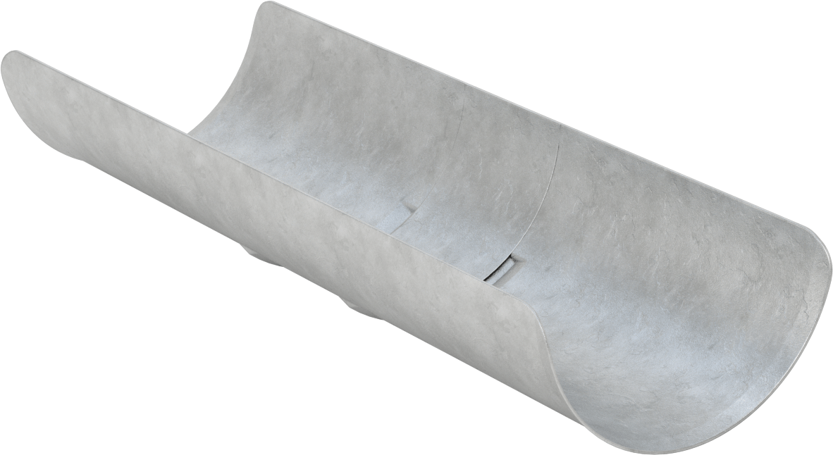 Döngü Askıları için Yapıştırıcılı Boru Tutucu, Galvanizli Çelik, 4" ID