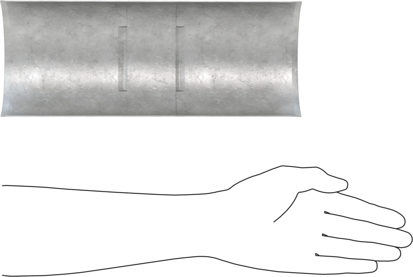 Döngü Askıları için Yapıştırıcılı Boru Tutucu, Galvanizli Çelik, 4-1/2" ID