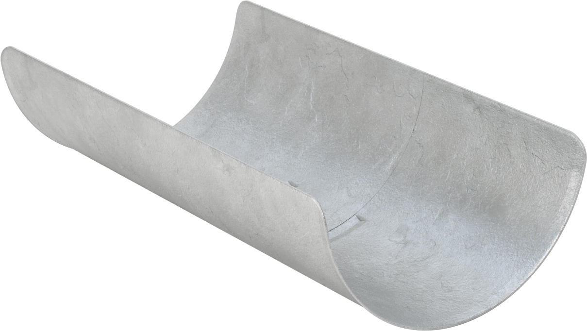 Döngü Askıları için Yapıştırıcılı Boru Tutucu, Galvanizli Çelik, 6-1/8" ID