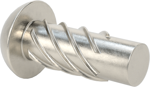 Metal için 18-8 Paslanmaz Çelik Vidalı Çiviler, Plastik ve Kontrplak, Boyut 0, 3/16" Uzunluk