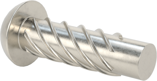 Metal için 18-8 Paslanmaz Çelik Vidalı Çiviler, Plastik ve Kontrplak, Boyut 0, 1/4" Uzunluk