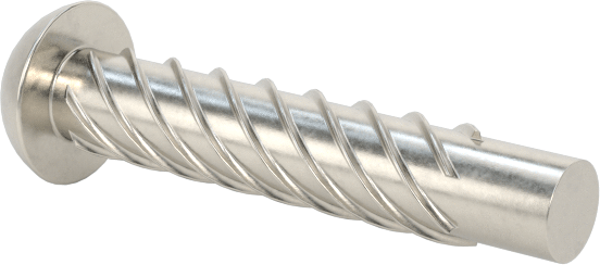 Metal için 18-8 Paslanmaz Çelik Vidalı Çiviler, Plastik ve Kontrplak, Boyut 0, 3/8" Uzunluk