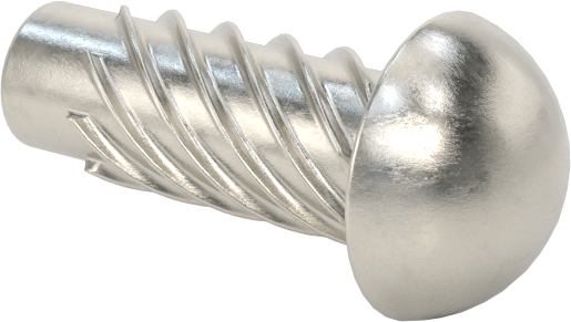 Metal için 18-8 Paslanmaz Çelik Vidalı Çiviler, Plastik ve Kontrplak, 2 Numaralı, 1/4" Uzunluk