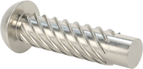Metal için 18-8 Paslanmaz Çelik Vidalı Çiviler, Plastik ve Kontrplak, 2 Numaralı, 3/8" Uzunluk