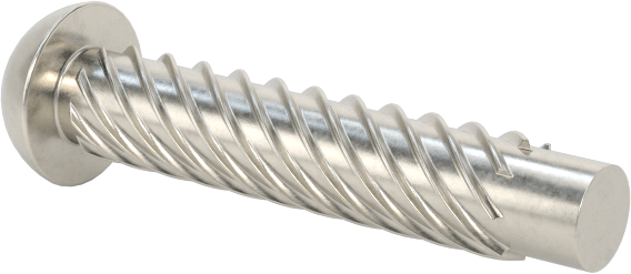 Metal için 18-8 Paslanmaz Çelik Vidalı Çiviler, Plastik ve Kontrplak, 2 Numaralı, 1/2" Uzunluk